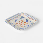 Hand Drawn Italian That's Amore Bridal Shower ペーパープレート (傾斜あり)