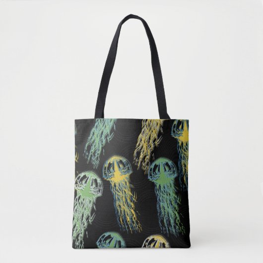 Hand drawn jellyfish texture. Raster hand drawn wa トートバッグ (正面)