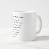 Hand-Drawn Kids' Names Personalized Children's Nur ジャンボコーヒーマグカップ (正面右)