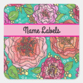 Hand-Drawn Label Stickers for Home Organization スクエアシール (正面)