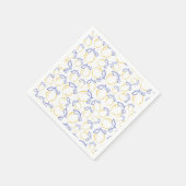 Hand Drawn Lemon Pattern Napkins スタンダードカクテルナプキン (角)