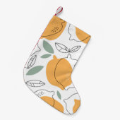 Hand drawn Lemons background. Seamless pattern wit スモールクリスマスストッキング (正面 (吊り時))