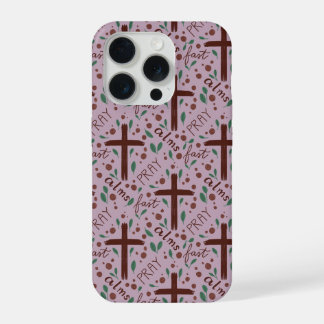 Hand-drawn Lenten Cross and Roses IPhone Case iPhone 15 Proケース