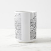 Hand drawn light House on mug コーヒーマグカップ (中央)