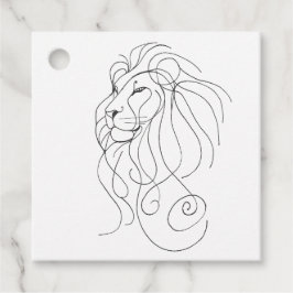 Hand Drawn Lion - Minimalist Line Art フェイバータグ