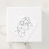 Hand Drawn Lion - Minimalist Line Art フェイバータグ (インサイチュ)