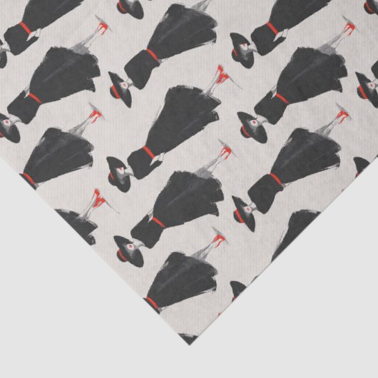 Hand Drawn Little Black Dress Fashion Pattern 薄葉紙 (詳細)