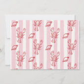 Hand Drawn Lobster 1st Birthday Photo Invitation 招待状 (裏面)