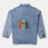 Hand-Drawn Look Art Lover's Denim Jacket - Unique デニムジャケット (裏面)