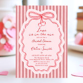 Hand Drawn Love Is In The Air Bow Bridal Shower 招待状