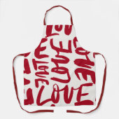 Hand-Drawn Love Pattern Playful Modern Romantic  エプロン (正面)