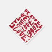 Hand-Drawn Love Pattern Playful Modern Romantic  スタンダードカクテルナプキン (角)