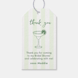 Hand-Drawn Margarita Lime Bridal Shower Favor Tags ギフトタグ