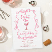 Hand drawn Martini A Tiny Bit Older Birthday Party 招待状