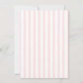  Hand-Drawn Martini Pink Stripes Bridal Shower 招待状 (裏面)