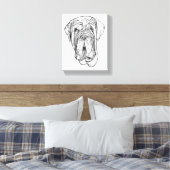 Hand-Drawn Mastiff Portrait Canvas Art キャンバスプリント (インサイチュ (寝室))