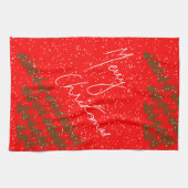 Hand-Drawn Merry Christmas キッチンタオル (横)