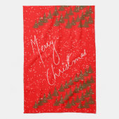 Hand-Drawn Merry Christmas キッチンタオル (縦)
