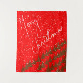 Hand-Drawn Merry Christmas タペストリー (正面)