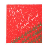 Hand-Drawn Merry Christmas ノートパッド (正面)