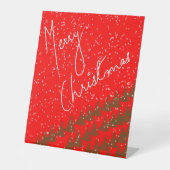 Hand-Drawn Merry Christmas 台座サイン (正面)