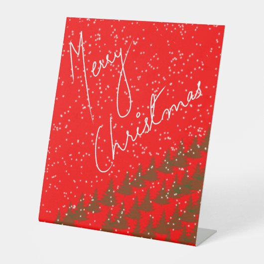 Hand-Drawn Merry Christmas 台座サイン (正面)