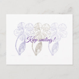 Hand-Drawn Minimalist Flowers Postcard ポストカード