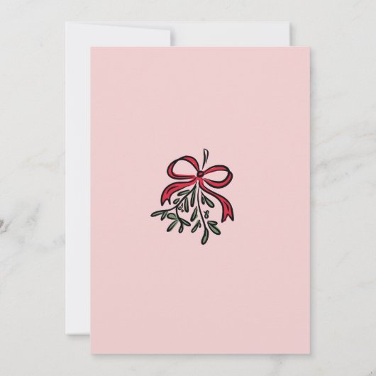 Hand Drawn Misstletoe to Mrs Bow Bridal Shower 招待状 (裏面)