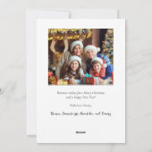 Hand Drawn Mistletoe & Bow Christmas Dusty Green シーズンカード (裏面)