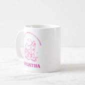 Hand Drawn Modern Pink Western Best Friend コーヒーマグカップ (正面左)