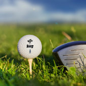 Hand-Drawn Monogrammed Modern Golf Clubs Custom ゴルフボール