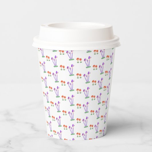 Hand-Drawn Mushroom Paper Cups 紙コップ (裏面)