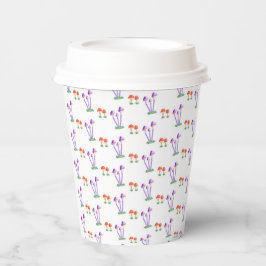 Hand-Drawn Mushroom Paper Cups 紙コップ
