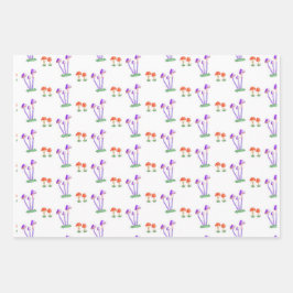 Hand-Drawn Mushroom Wrapping Paper ラッピングペーパーシート