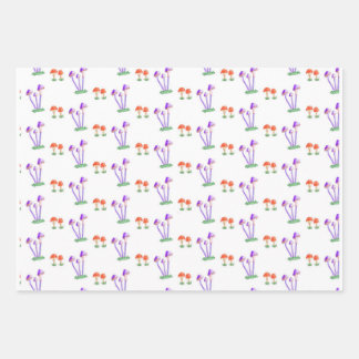 Hand-Drawn Mushroom Wrapping Paper  ラッピングペーパーシート