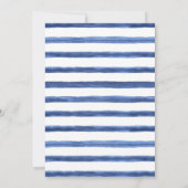 Hand Drawn Nautical Sailboat Navy Blue Wedding 招待状 (裏面)