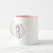 Hand Drawn Nurse Mug Personalized Gift ツートーンマグカップ (正面左)
