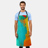 Hand drawn oil painting. Abstract art background.  エプロン (着用した状態)