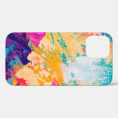 Hand drawn oil painting. Abstract art background. Case-Mate iPhoneケース (裏面 (横))