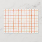 Hand Drawn Orange Neutral Gingham Bow Book Request エンクロージャーカード (裏面)