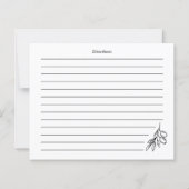 Hand Drawn Organic vegetables Recipe Card (裏面)