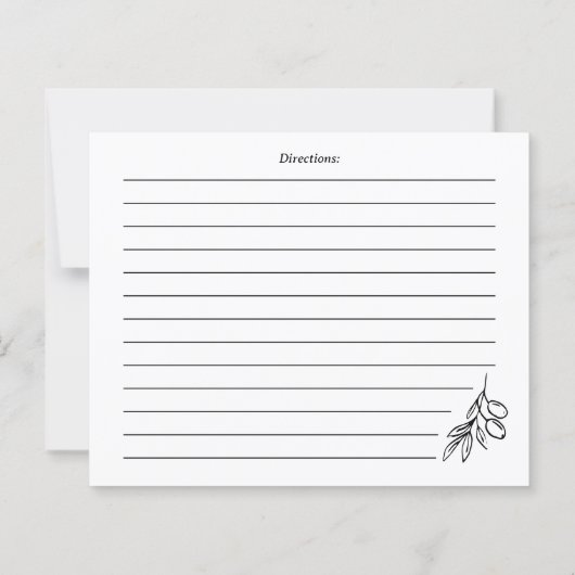 Hand Drawn Organic vegetables Recipe Card (裏面)