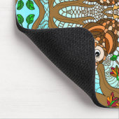 Hand Drawn Owl Mandala Artwork  マウスパッド (コーナー)