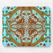 Hand Drawn Owl Mandala Artwork  マウスパッド (正面)