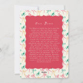 Hand Drawn Painted Ribbon Bow Tree Holiday Card シーズンカード (裏面)