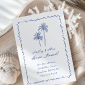 Hand Drawn Palm Tree Moving Announcement 招待状