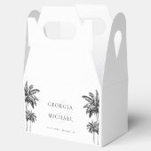 Hand Drawn Palm Trees Boho Beach Names Wedding フェイバーボックス (オープン)