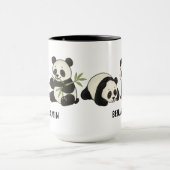 Hand Drawn Panda Bear Custom Cute マグカップ (中央)