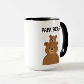  Hand Drawn Papa Bear and Baby Bear Coffee マグカップ (正面右)