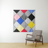Hand Drawn Patchwork Background. Childish textured タペストリー (インサイチュ(横))